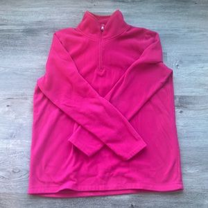 3/$20 Hot Pink Polar Fleece Quarter Zip Sweater